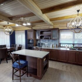 Фото дом из оцилиндрованного бревна по проекту дуб