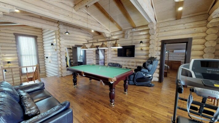 Фото дом из оцилиндрованного бревна по проекту дуб