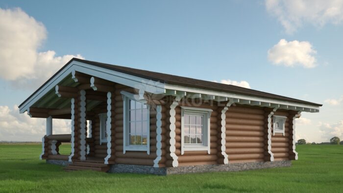 Проект дома Гостевой домик оцилиндрованное бревно