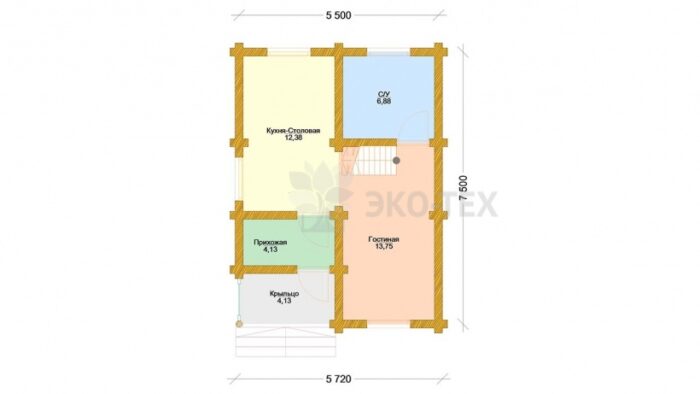 Проект дома Чернигов оцилиндрованное бревно