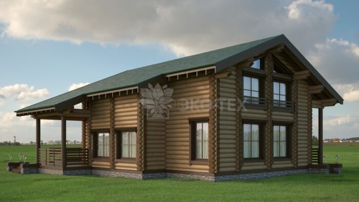 Проект дома Хантер оцилиндрованное бревно