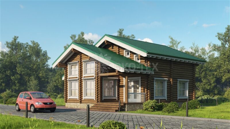 Проект дома Италика Стандарт оцилиндрованное