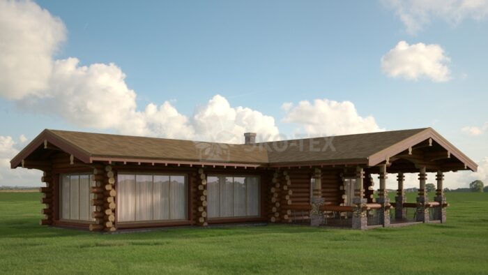 Проект бани Корабельные сосны оцилиндрованное бревно