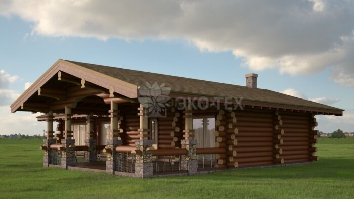 Проект бани Корабельные сосны оцилиндрованное бревно
