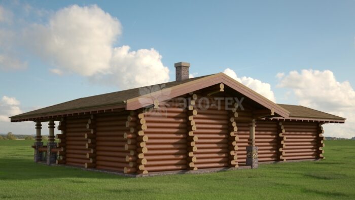 Проект бани Корабельные сосны оцилиндрованное бревно