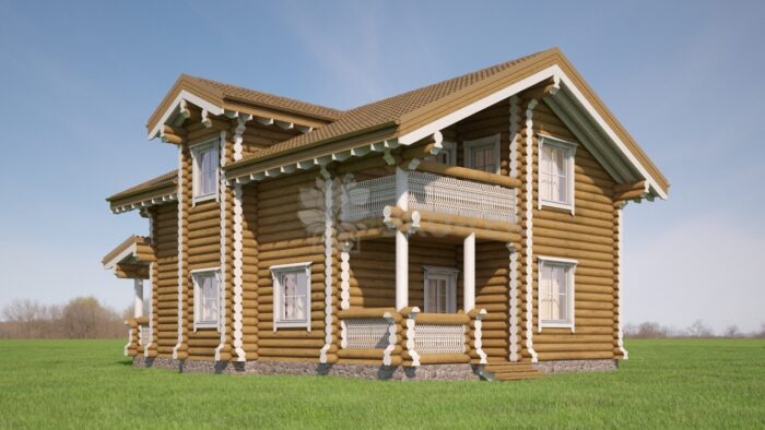 Проект дома Каштан оцилиндрованное