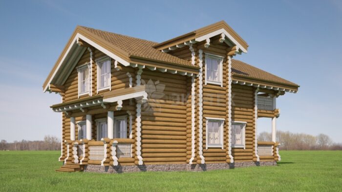 Проект дома Каштан оцилиндрованное