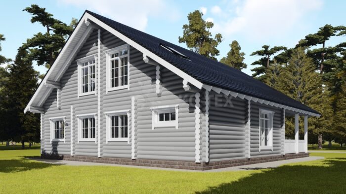 Проект дома Лапландия оцилиндрованное