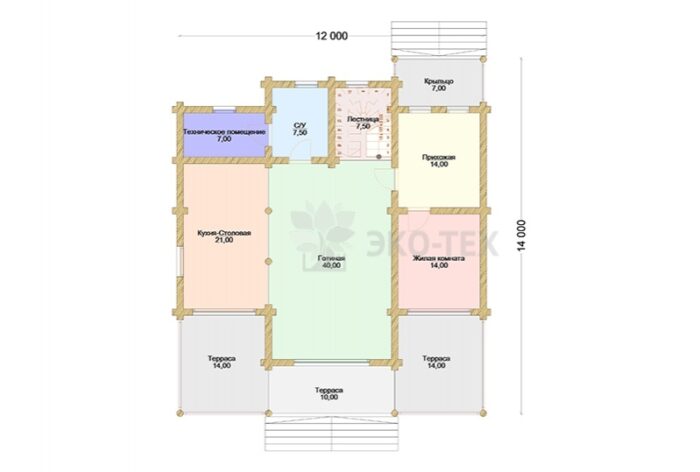 Проект дома Мираж оцилиндрованное