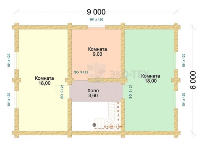 Проект дома Мемфис оцилиндрованное