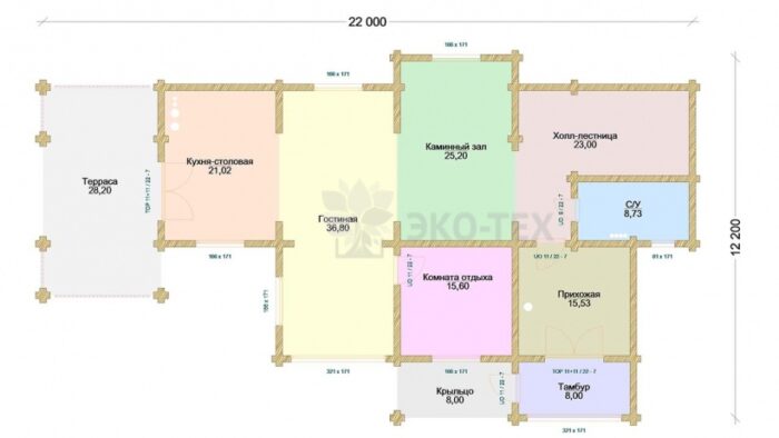 Проект дома Ньютон оцилиндрованное