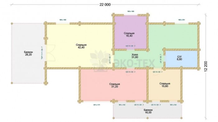 Проект дома Ньютон оцилиндрованное