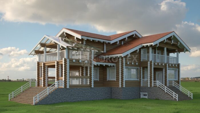 Проект дома Ньютон оцилиндрованное