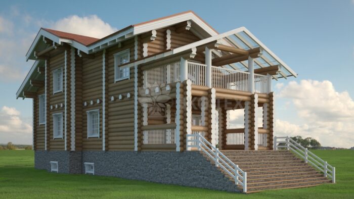 Проект дома Ньютон оцилиндрованное