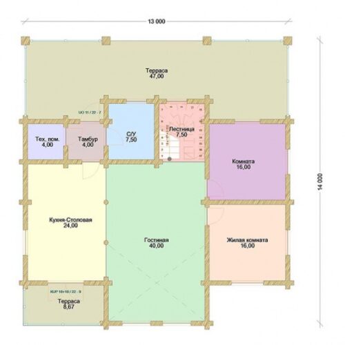 Проект дома Нидерланды оцилиндрованное бревно