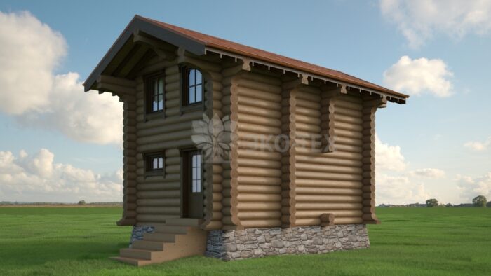 Проект дома Нордик-1 оцилиндрованное бревно