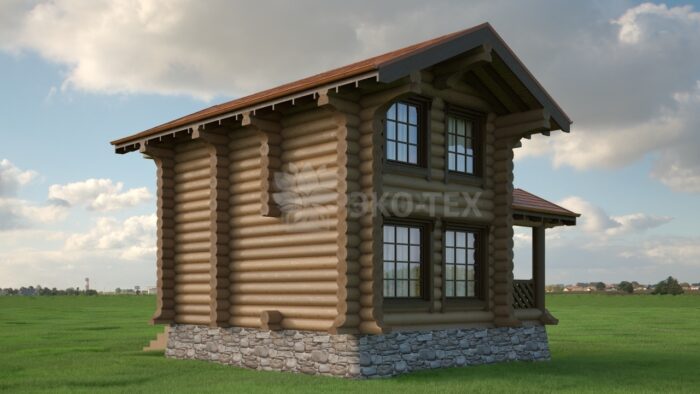 Проект дома Нордик-1 оцилиндрованное бревно