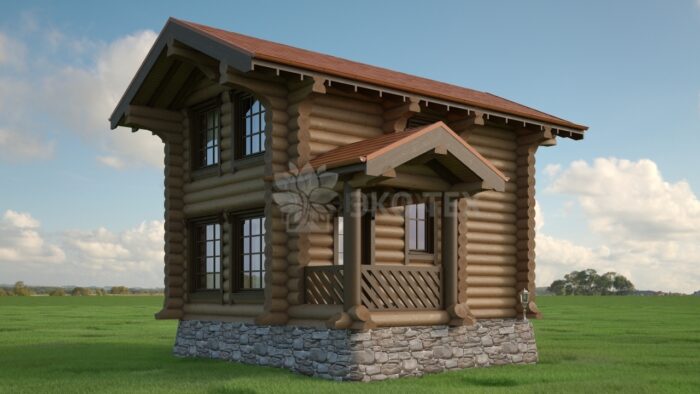 Проект дома Нордик-1 оцилиндрованное бревно