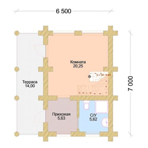 Проект дома Нордик-2 оцилиндрованное бревно