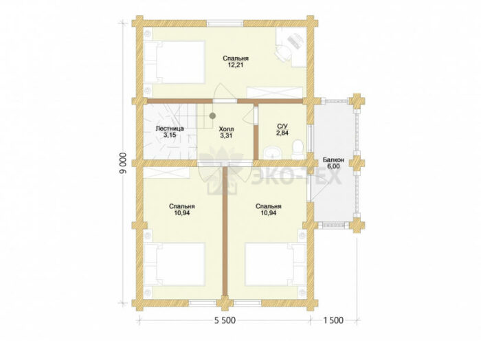 Проект дома Переделкино оцилиндрованное бревно панировка
