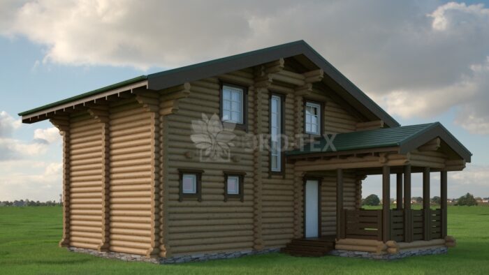 Проект дома Подмосковье 2 оцилиндрованное