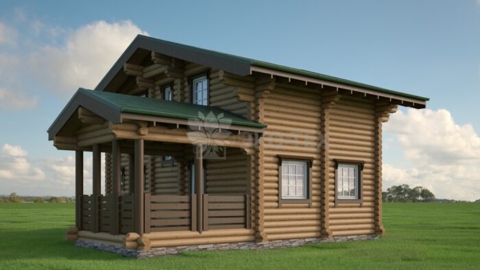 Проект дома Подмосковье 2 оцилиндрованное