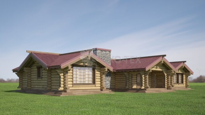 Проект дома Рокки оцилиндрованное бревно