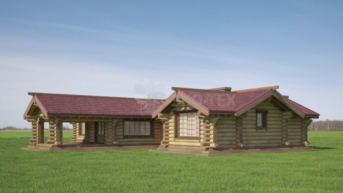 Проект дома Рокки оцилиндрованное бревно