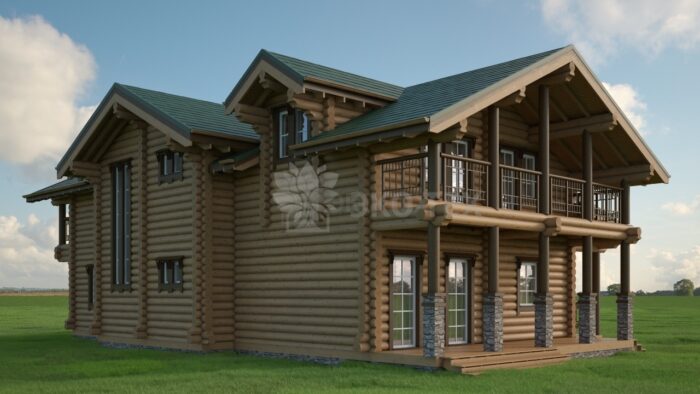 Проект дома Тополь оцилиндрованное