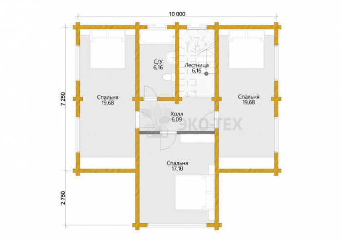 Проект дома Вена клееный брус планировка