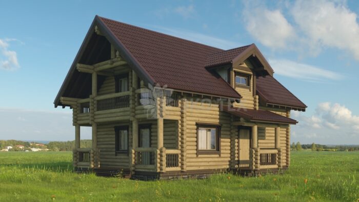 Проект дома Заречье Стандарт оцилиндрованное