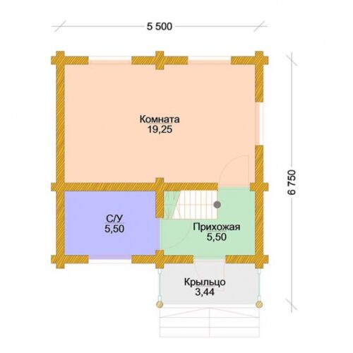 Проект дома Зодчий оцилиндрованное бревно