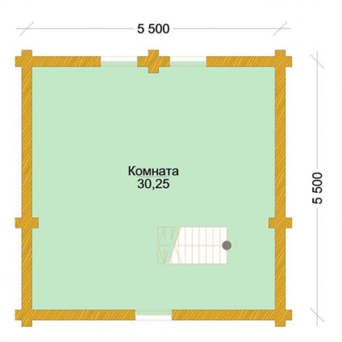 Проект дома Зодчий оцилиндрованное бревно