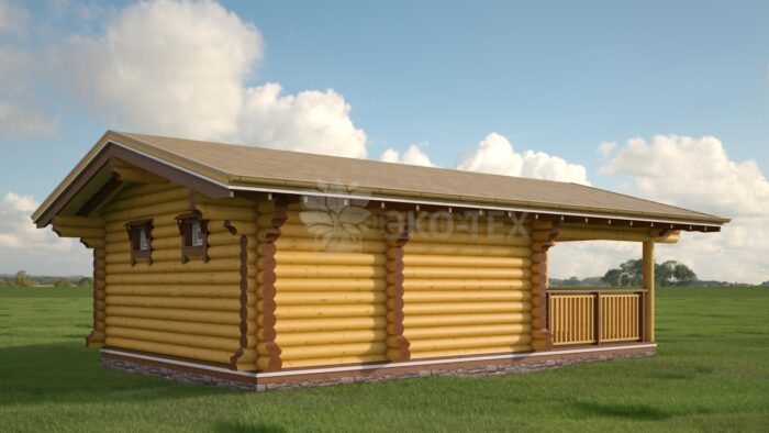 Проект дома Акация оцилиндрованное бревно