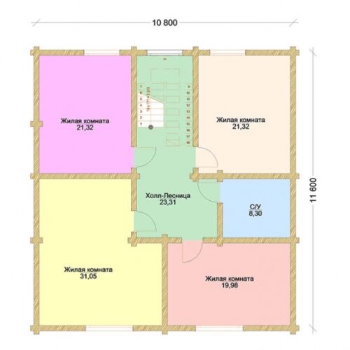 Проект дома Алина оцилиндрованное бревно