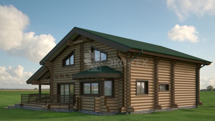 Проект дома Алина оцилиндрованное бревно