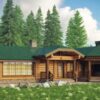Проект бани Альпийский луг оцилиндрованное бревно
