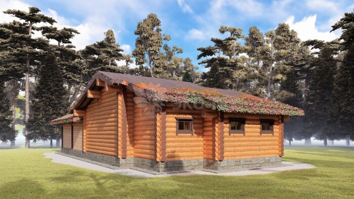 Проект бани Антоновка оцилиндрованное бревно