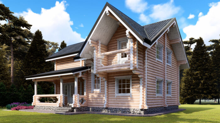 Проект дома Архангельск оцилиндрованное бревно