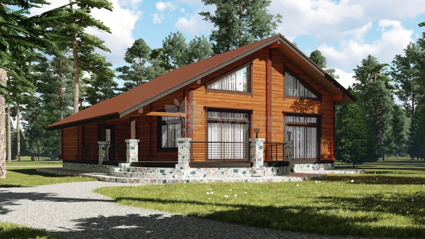 Проект дома Арктика клееный брус