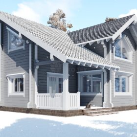 Проект дома Австрия клееный брус