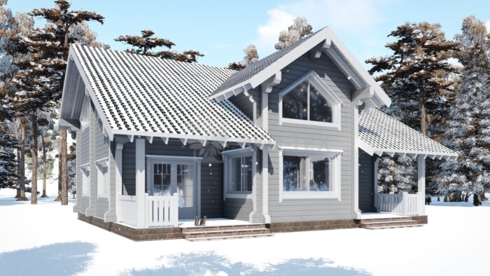 Проект дома Австрия клееный брус