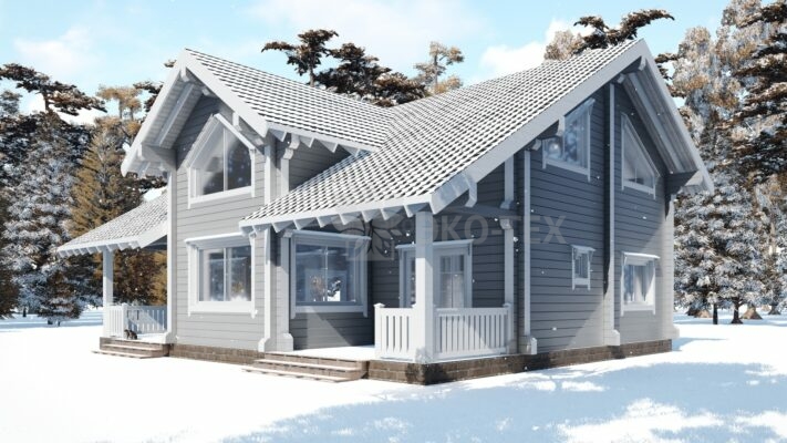 Проект дома Австрия клееный брус