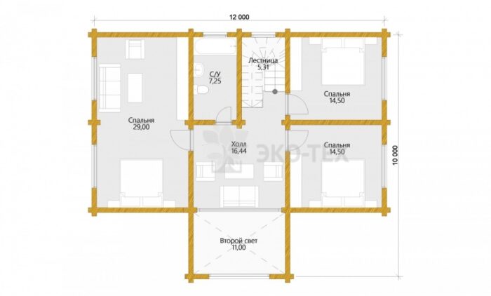 Проект дома Австрия клееный брус