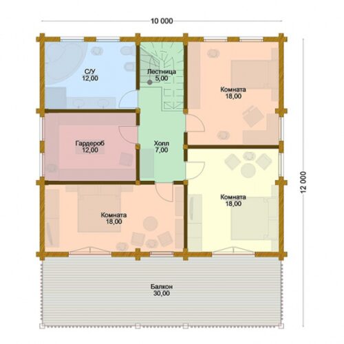 Проект дома Байрон клееный брус