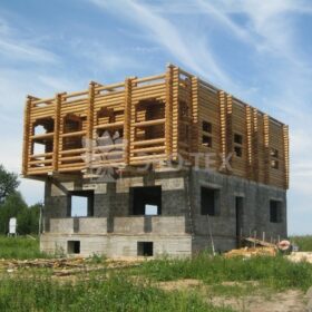 Строительство деревянного второго этажа каменному дому