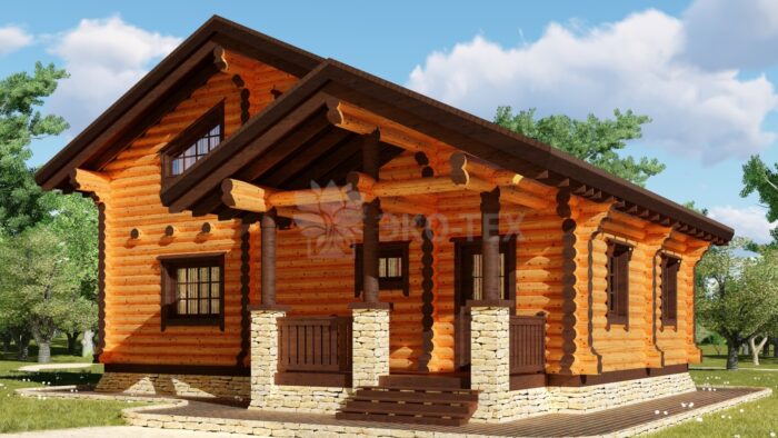 Проект дома Джузеппе оцилиндрованное бревно