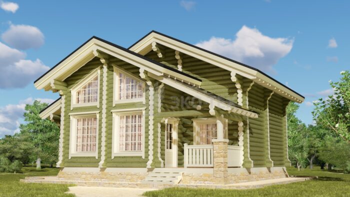 Проект дома Джузеппе оцилиндрованное бревно