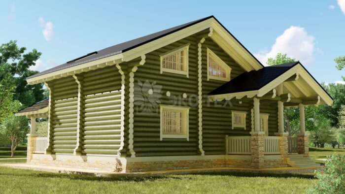 Проект дома Джузеппе оцилиндрованное бревно