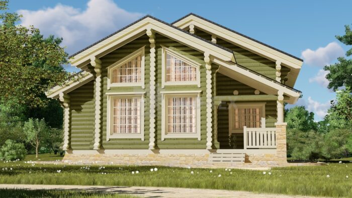 Проект дома Джузеппе оцилиндрованное бревно